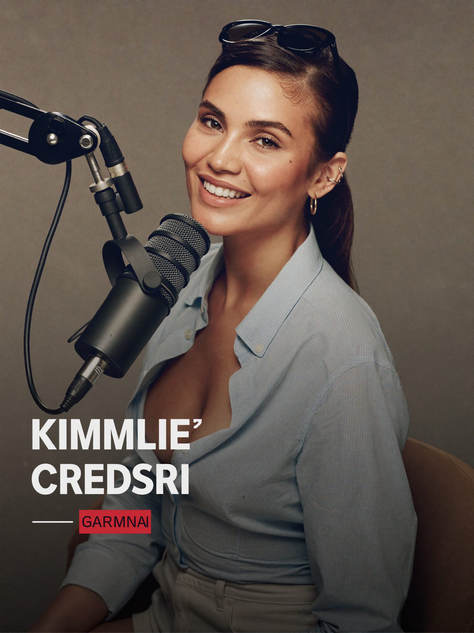 Studio host presenting on air